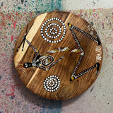 Woman Gathering Aboriginal Art Serving Platter | Aboriginal Dot Art Paintings Australia | Jabaljarri Arts & Merchandise