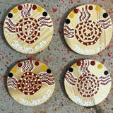Aboriginal Art Drink Coasters | Aboriginal Dot Art Paintings Australia | Jabaljarri Arts & Merchandise