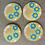 Fauna Aboriginal Art Drink Coasters | Aboriginal Art Serving Platter | Aboriginal Dot Art Paintings Australia | Jabaljarri Arts & Merchandise