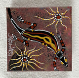 Goanna Aboriginal Art Australia | Aboriginal Dot Art Painting | Australian Aboriginal Dot Painting | Aboriginal Dot Art | Jabaljarri Arts & Merchandise