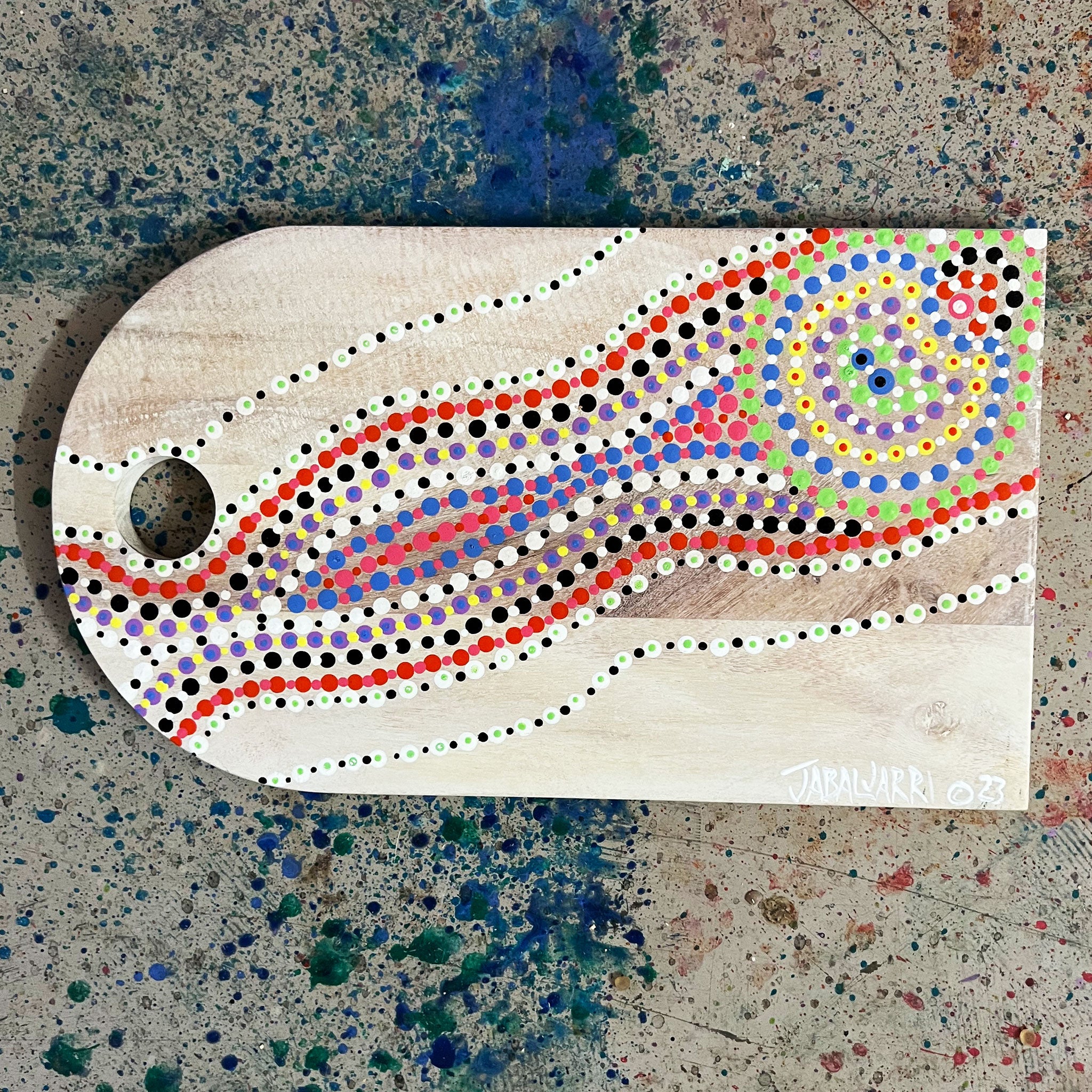 Aboriginal Art Serving Platter | Aboriginal Dot Art Paintings Australia | Jabaljarri Arts & Merchandise