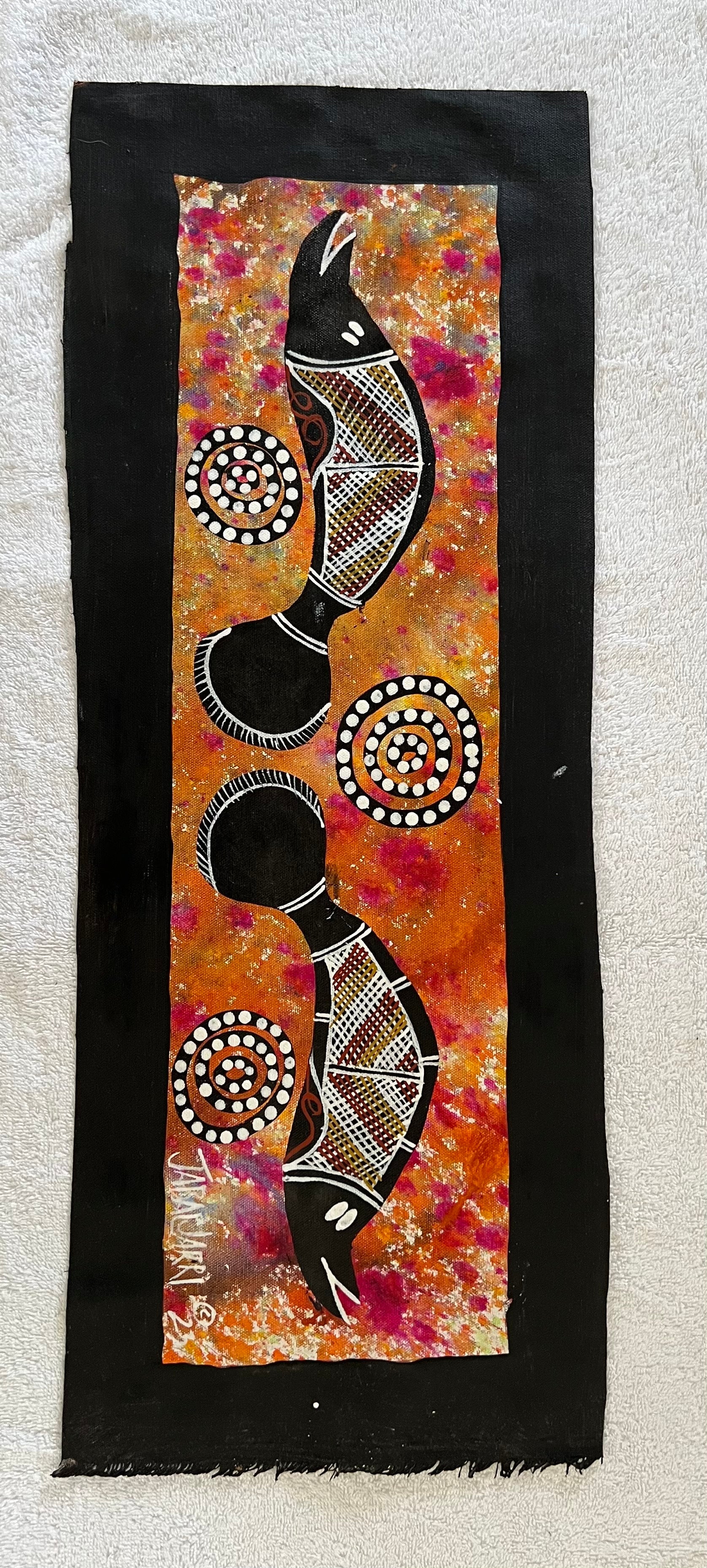 Barramundis Aboriginal Art Australia | Aboriginal Dot Art Painting | Australian Aboriginal Dot Painting | Aboriginal Dot Art | Jabaljarri Arts & Merchandise